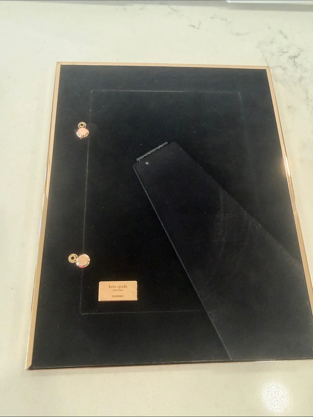Elegant Lilac colored Kate Spade Picture Frame with Gold Trim - Home Accents